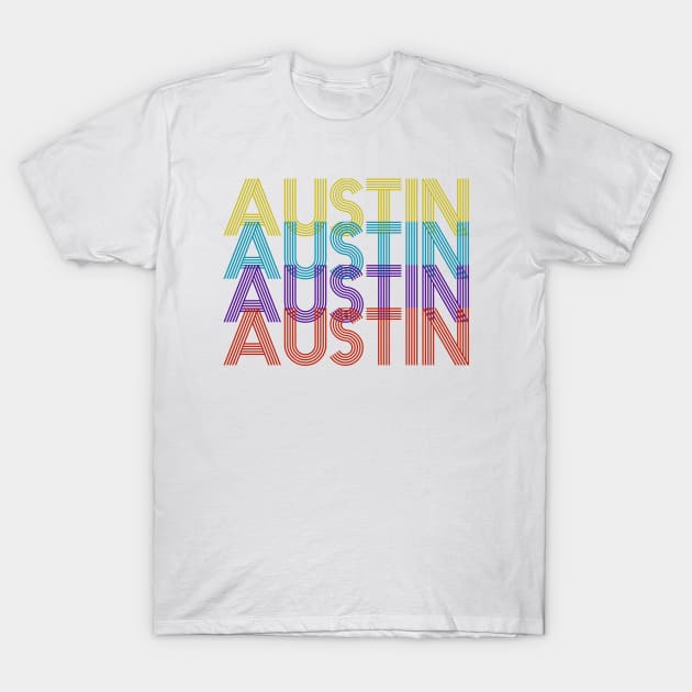 Austin Retro T-Shirt by djhyman